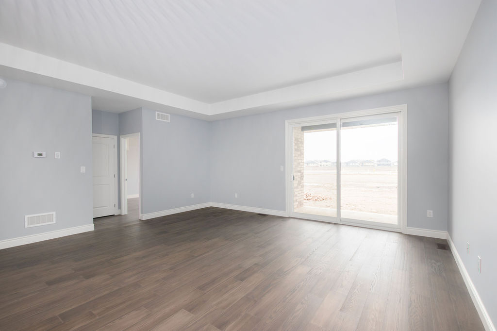 Living room with backyard access