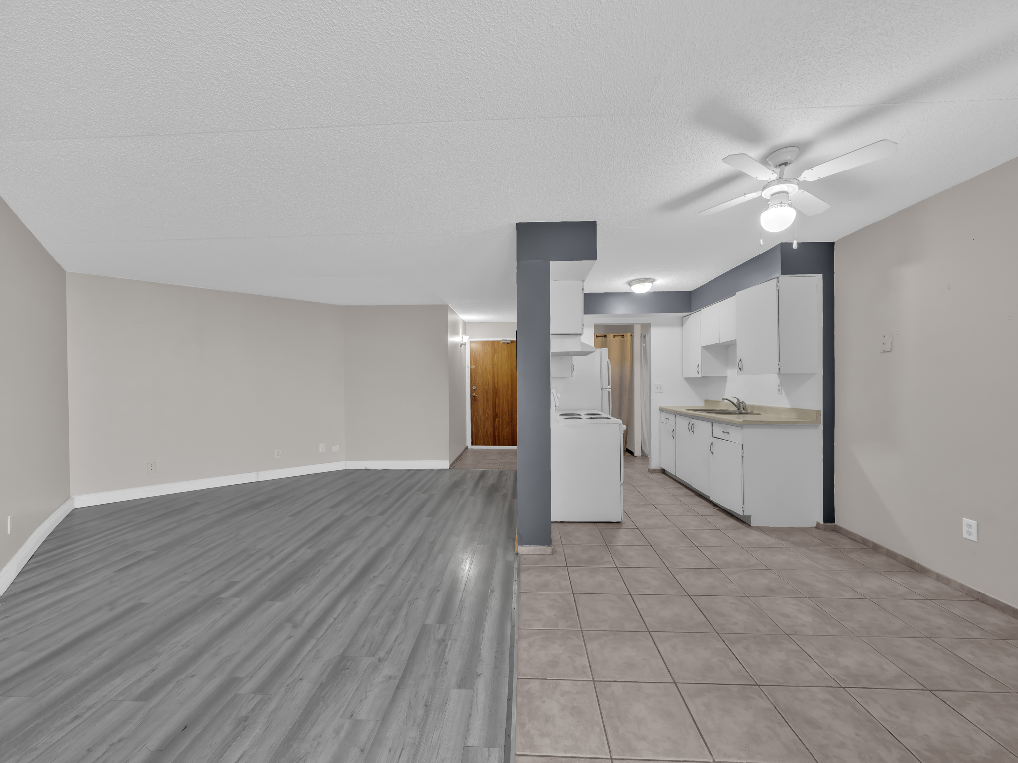 Kitchen open to living