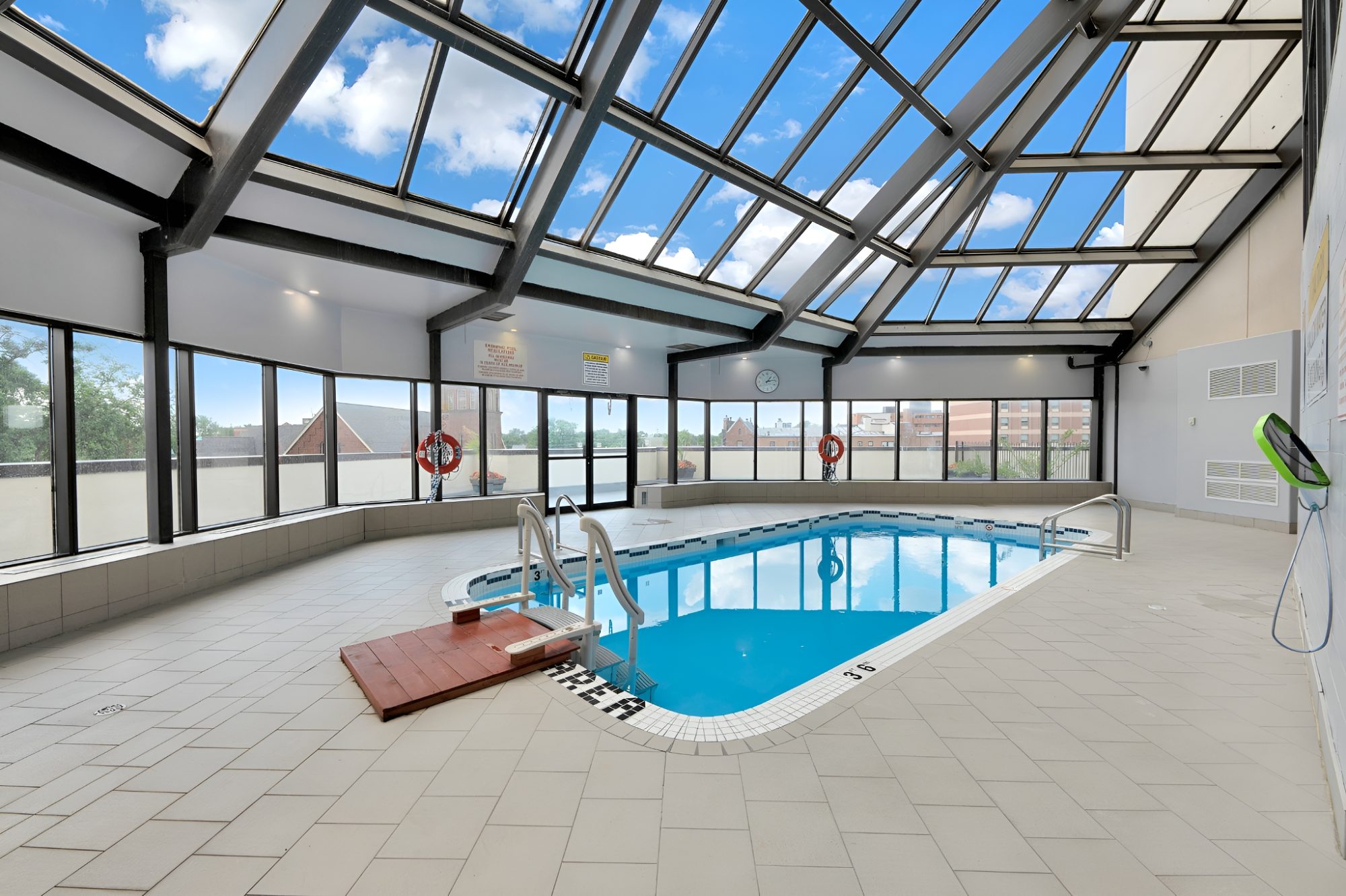 Indoor swimming pool with skylight