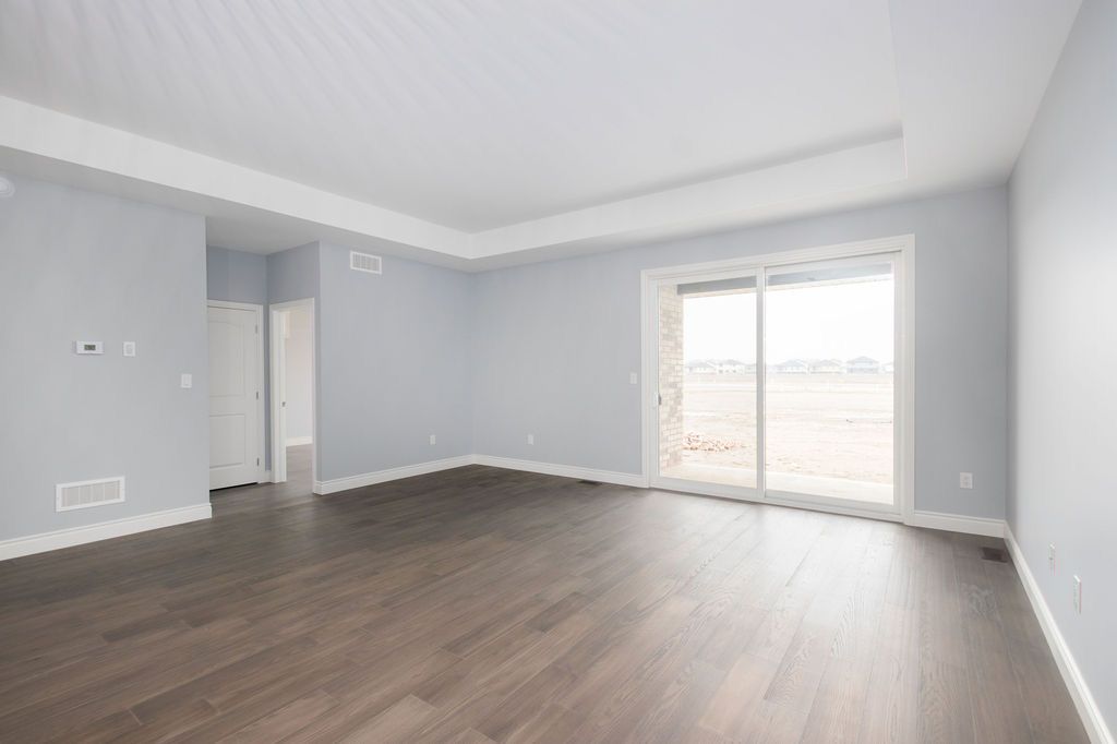 Living room with backyard access