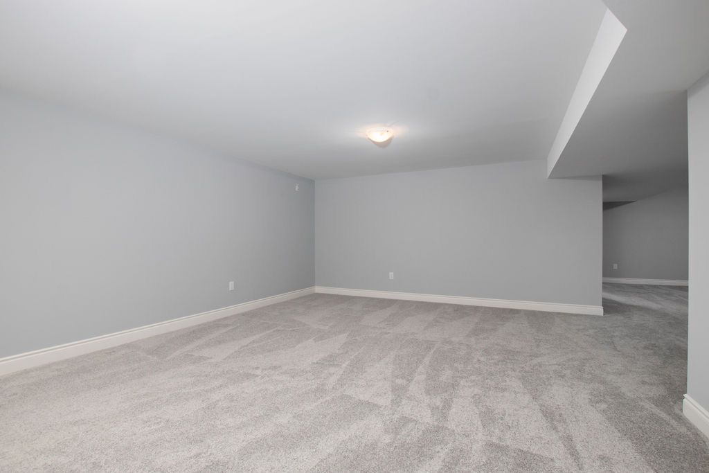 Lower level open family room space