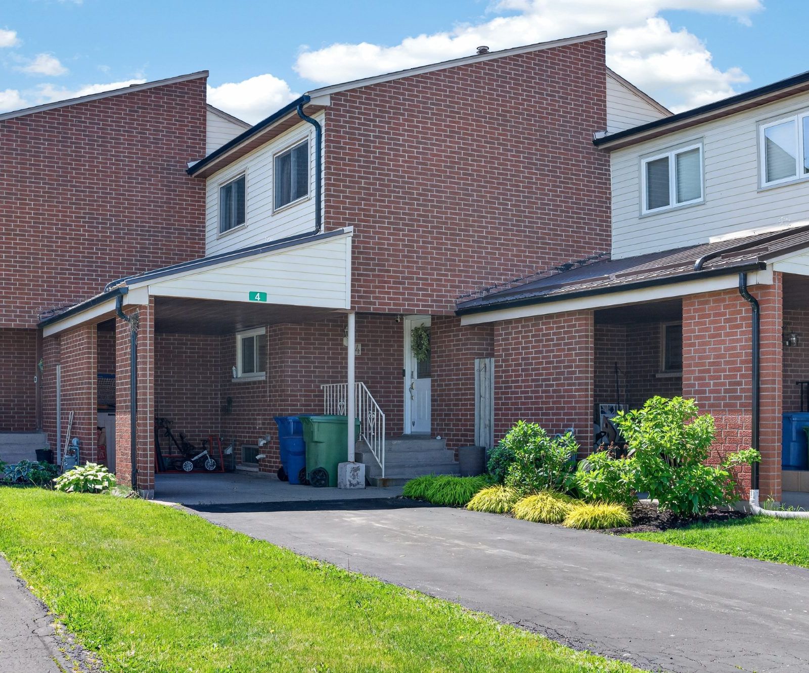 Front exterior - brick townhouse Unit 4