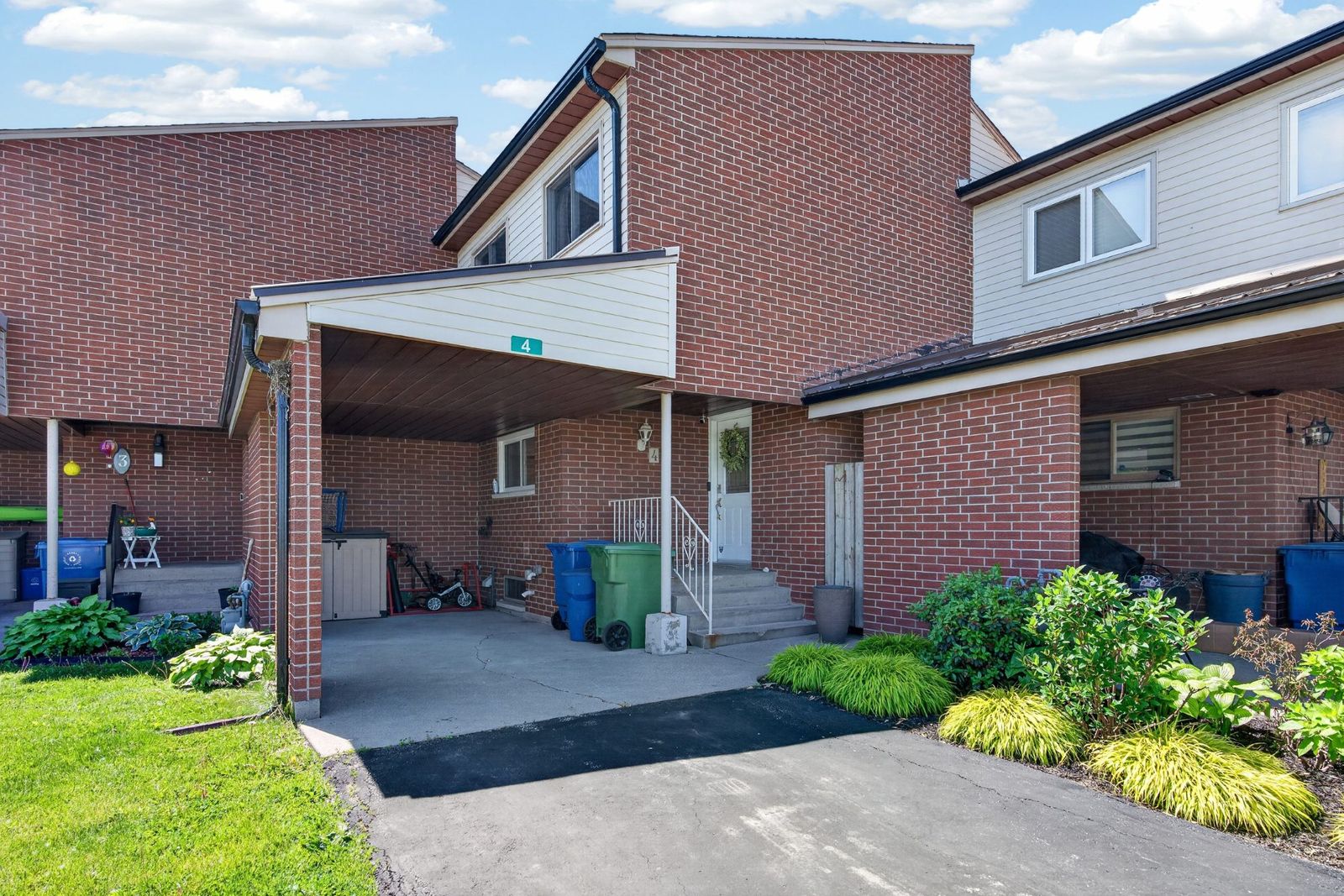 Carport and front entrance close view