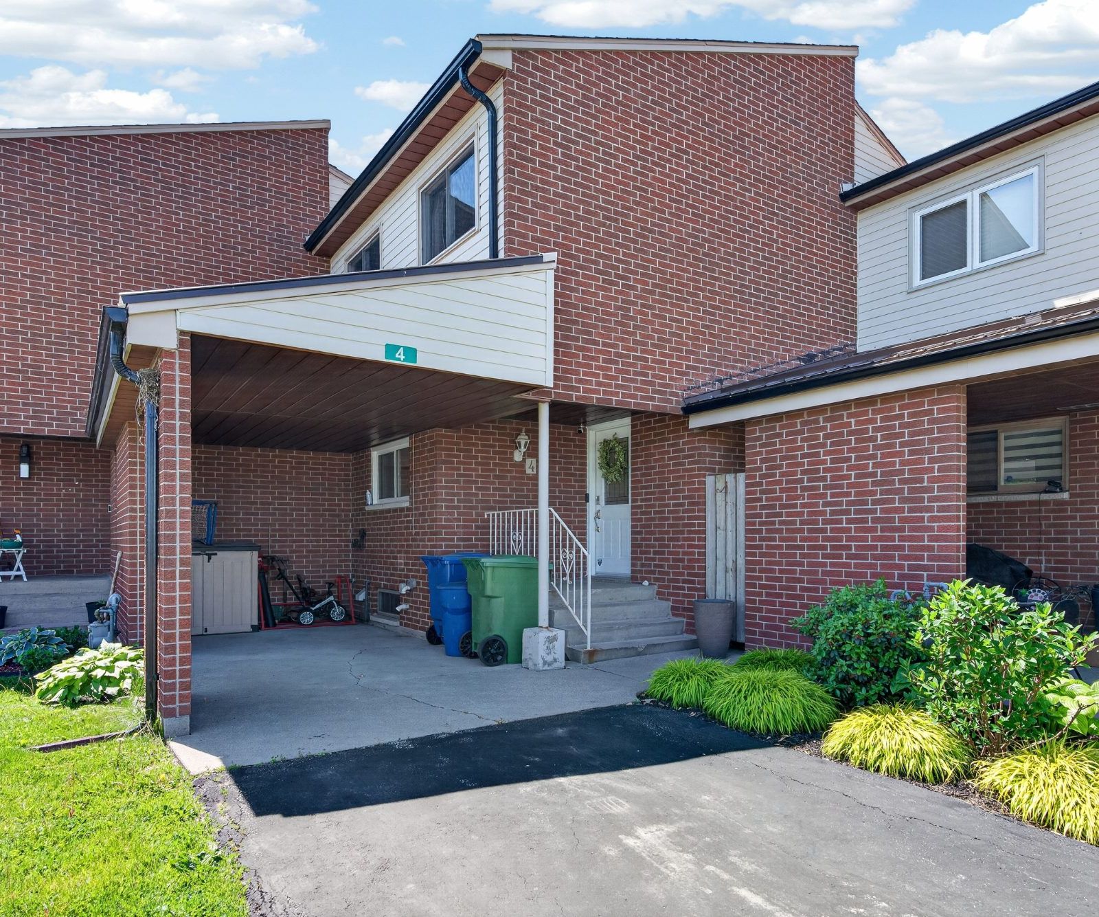 Carport and front entrance close view