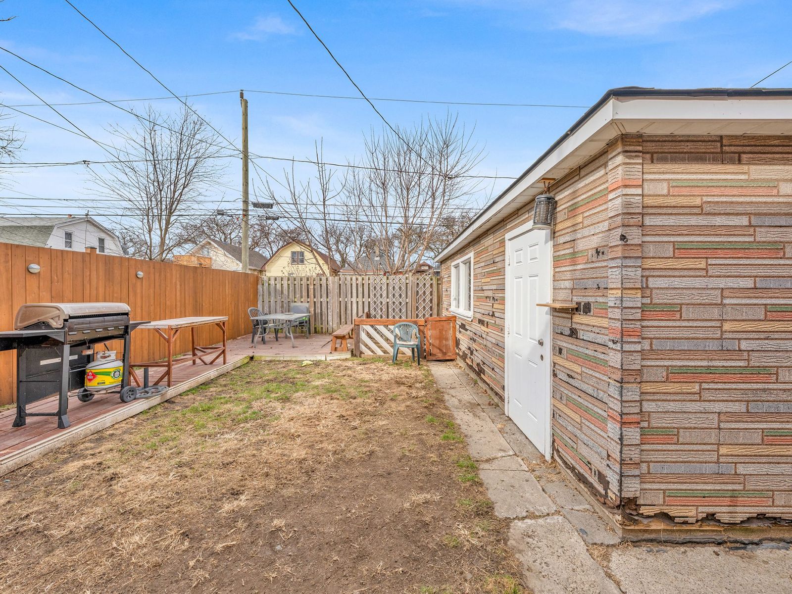 Rear driveway