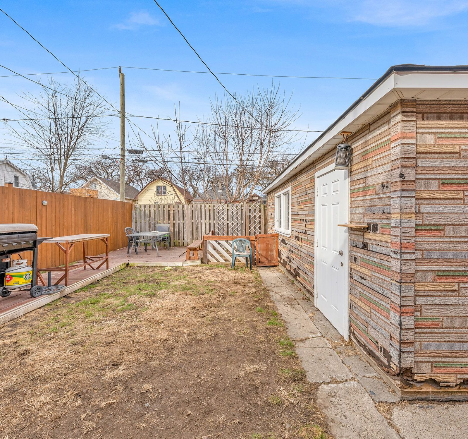 Rear driveway